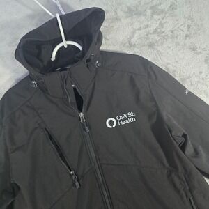 Eddie Bauer Hooded Softshell Jacket Water Resistant Oak‎ St Health M